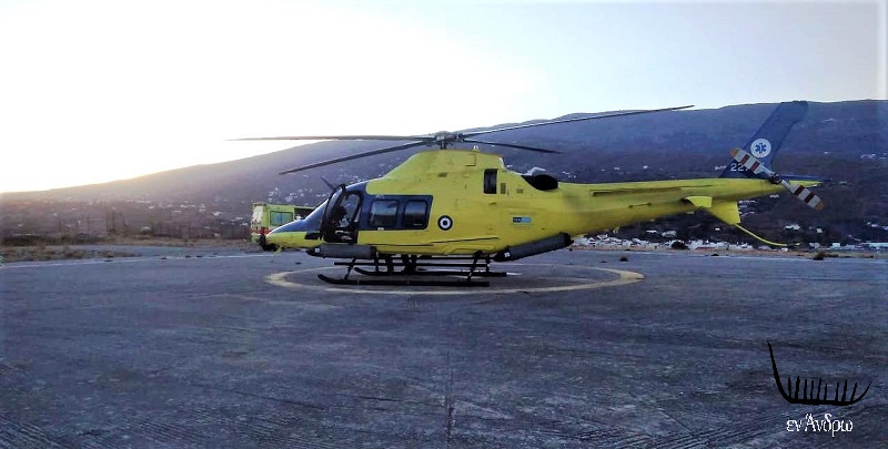 Εργατικό ατύχημα στην περιοχή Γαυρίου-Φελλού. Ήρθε ελικόπτερο του ΕΚΑΒ.