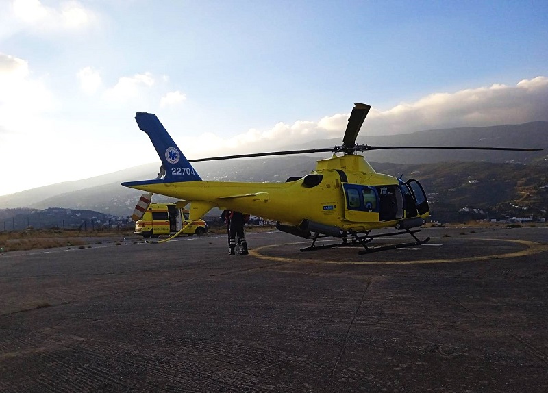 Επείγουσα αεροδιακομιδή με το ΕΚΑΒ