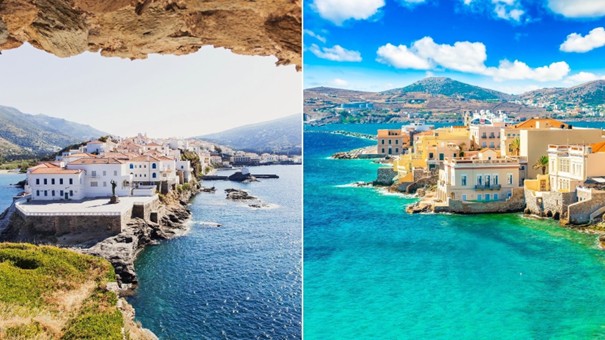 Σύρος vs Άνδρος: Διαφοροποίηση, πολλαπλές δραστηριότητες έναντι εποχικότητας, 