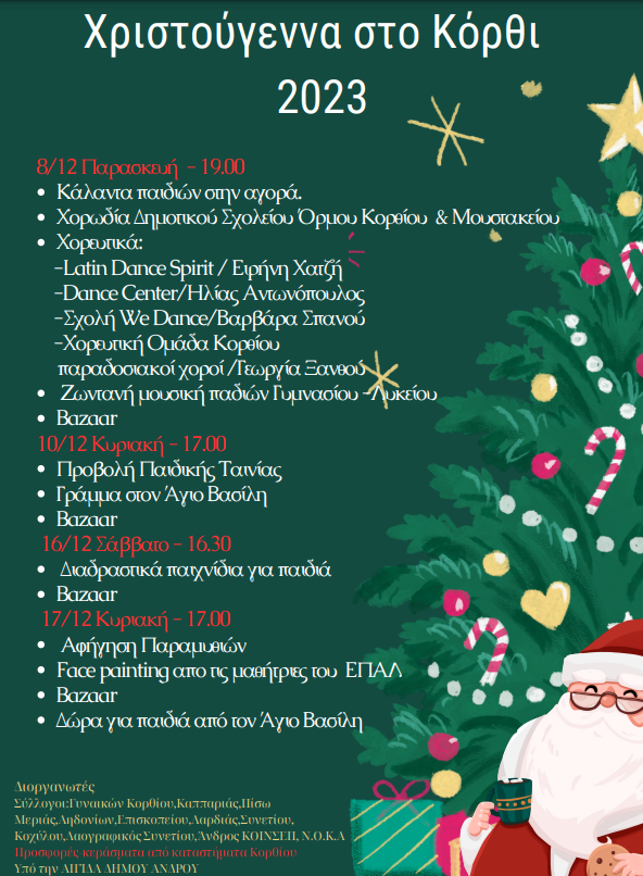2023: Οι χριστουγεννιάτικες εκδηλώσεις στο Κόρθι 