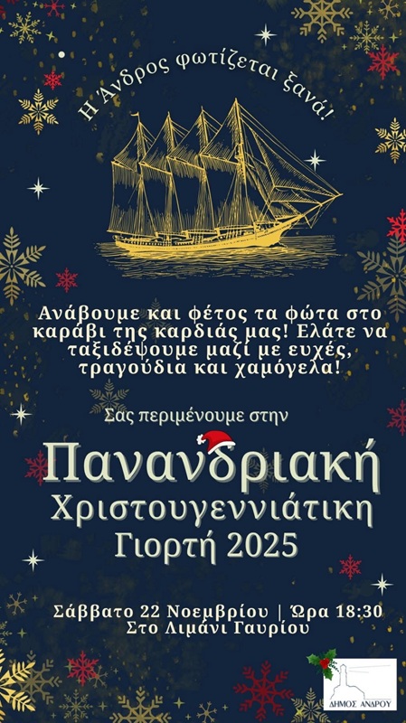 ΑΝΔΡΙΩΤΙΚΑ: Χριστουγεννιάτικη γιορτή... μέσα Νοέμβρη! Και 