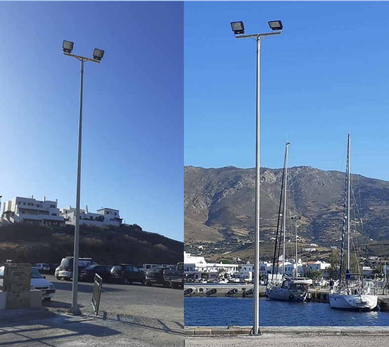 Μπήκαν οι πρώτοι πυλώνες φωτισμού στο Γαύριο!