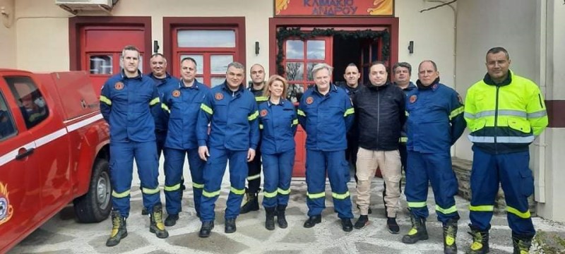 Ανώτατοι αξιωματικοί της Πυροσβεστικής στην Άνδρο