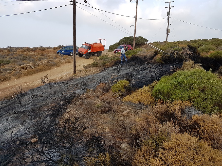 Δύο φωτιές στην περιοχή του Φελλού...  από μια κολώνα!!!…